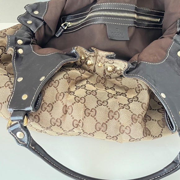 Gucci Monogram Medium Pelham Studded Hobo - Picture 5 of 15